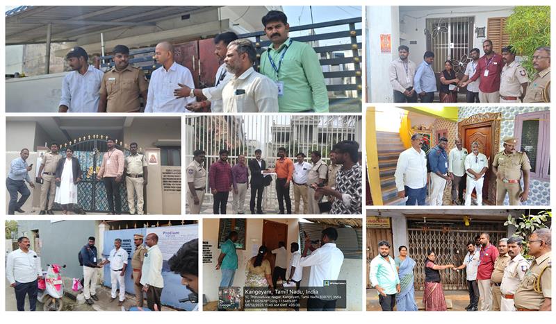 Protium officials during property possession with government officers